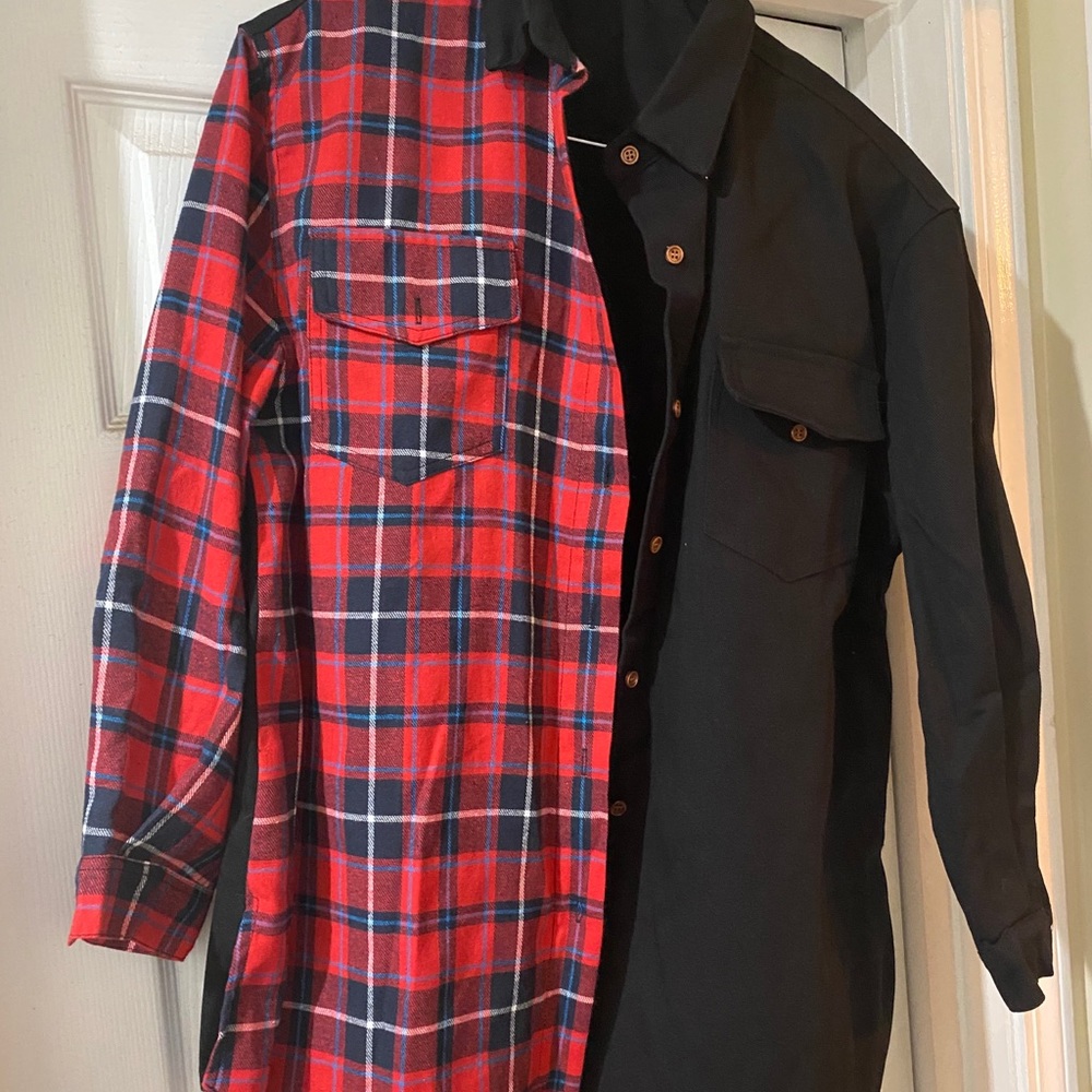 Plaid jeans shirt